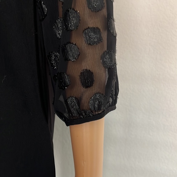 NWT Calvin Klein fancy black blouse - Picture 3 of 10